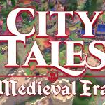City Tales Medieval Era gameplay showing a medieval city with houses farms and resource buildings on mobile screen