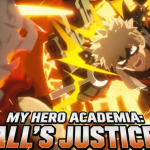 My Hero Academia Alls Justice gameplay showing anime heroes fighting enemies with special powers on PC using emulator big screen display.